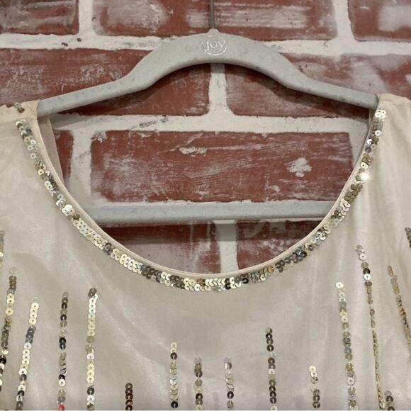 Sagaie Paris Women’s Vintage Sequined Silk Evening Mini Dress Size 4 ($400) - Picture 13 of 15